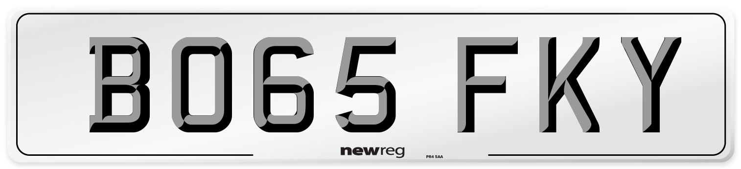 BO65 FKY Number Plate from New Reg